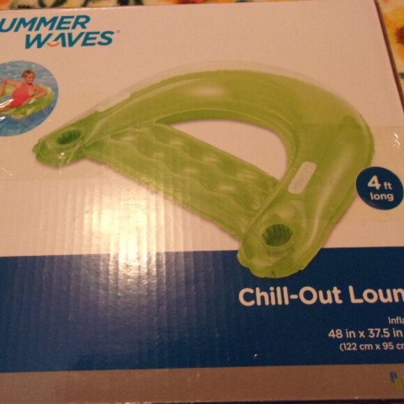 Green Summer Waves Chill Out Lounge pool float - Picture 2 of 2